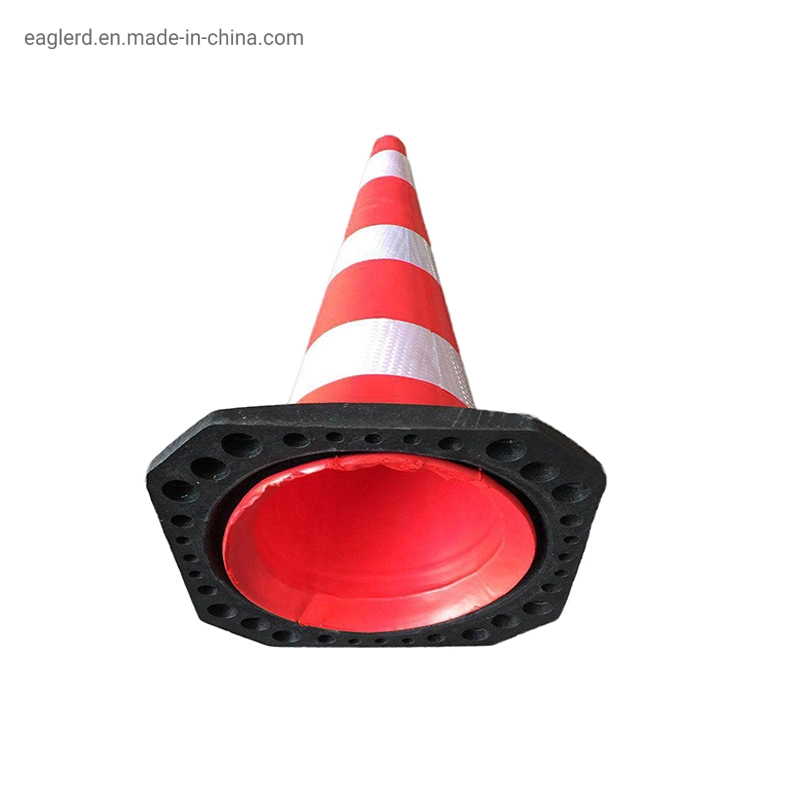 36" Black Base Roadway Safety Reflective EVA Traffic Cone