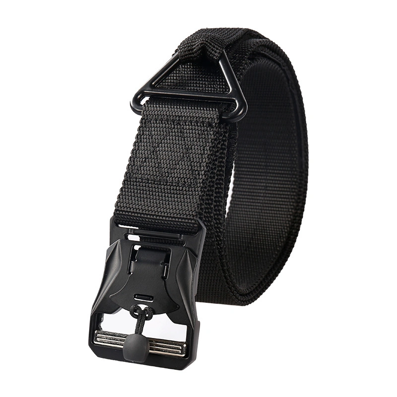 3.8cm Style Tactical Custom Men Style Web Outdoor Woven Fabric Nylon Belt with Plastic Buckle Laser Logo