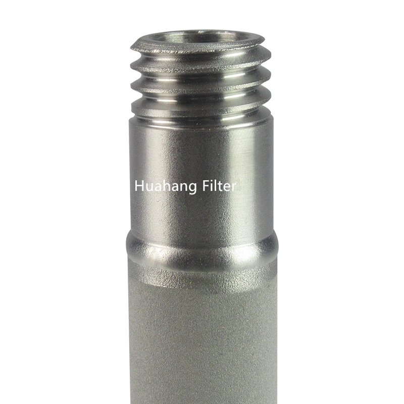 Huahang Durable Sintering Metal Stainless Steel 316L customized Sintered Powder Filter Tube Sintered Filter Element 2 micron sintered filter cartridge