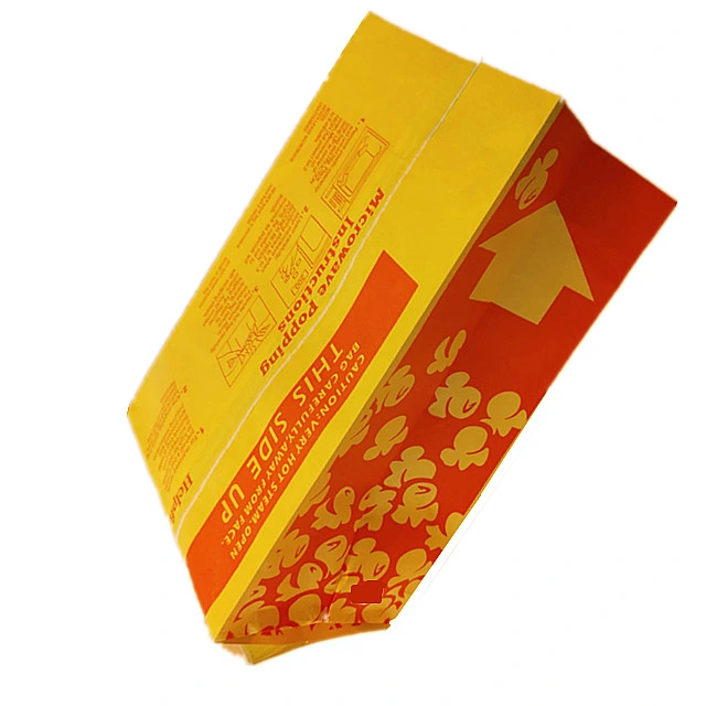 Popular Biodegradable Red White Microwave Popcorn Paper Bag