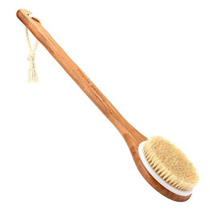 Long Handle Natural Bamboo Shower Bath for Body Cleaning