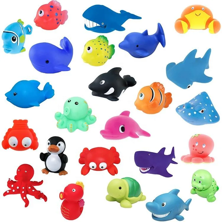 Child Rubber Bath CPC Toddler Baby Bathtub Squirter Shower Sea Animal Toy