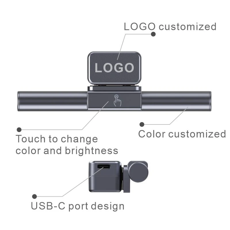 Equipo portátil USB pequeña C Monitor llenar la pantalla de luz LED de trabajo de la barra de luz