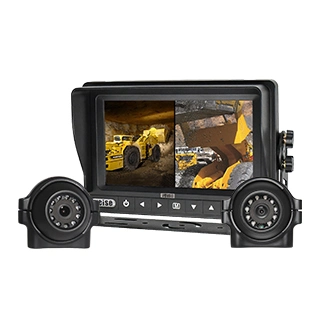 7" Waterproof Car Reversing Two Camera Monitor Kit for Trucks, Tractors, Trailers