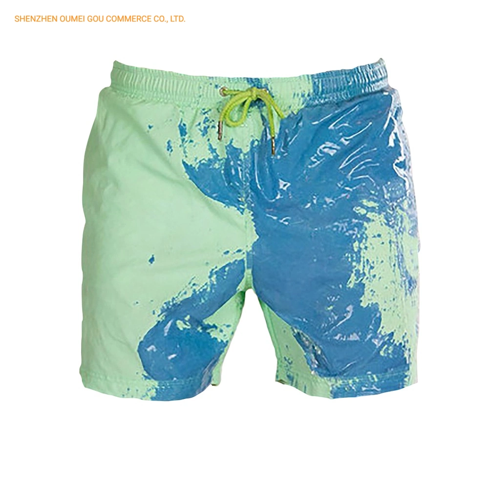 Plage Shorts hommes magique à séchage rapide changement de couleur de maillots de bain Color-Change sensibles à la température de l'été baignade Surf Board Shorts de Natation Sports wear