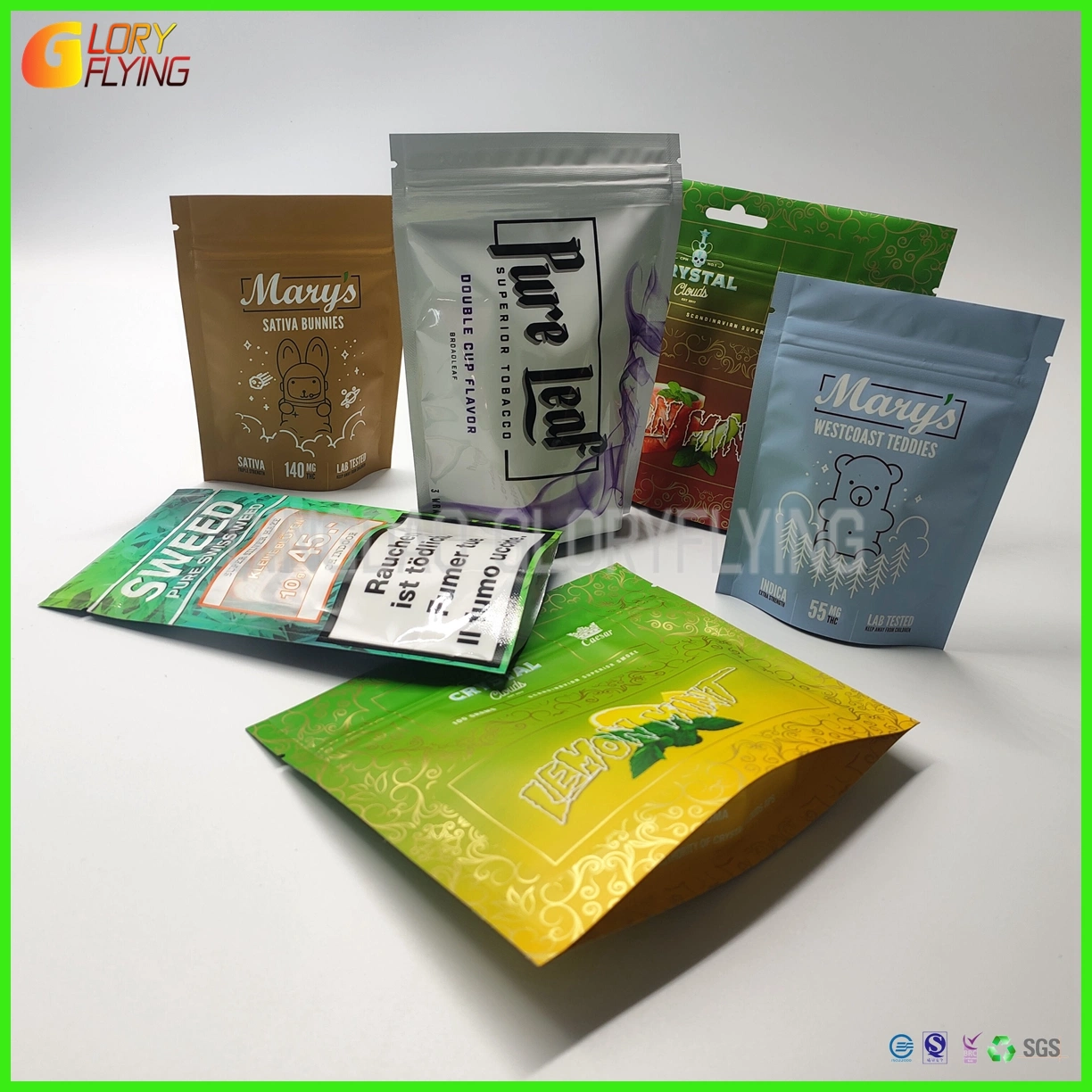 Smell Proof Mylar Plastic Bag with Zipper and Making The Special Design for Bags