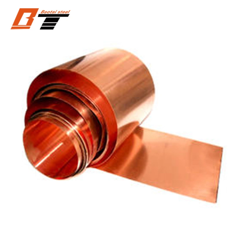 Electrical 99.5% Purity Conductive Soft Ultrathin Flat Pure Copper Strip Foil Coil for Electronics Industry