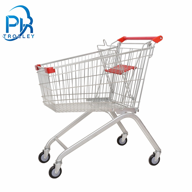 Factory Outlet Supermarket Equipment Trolley Grocery Shopping Cart with Wheel