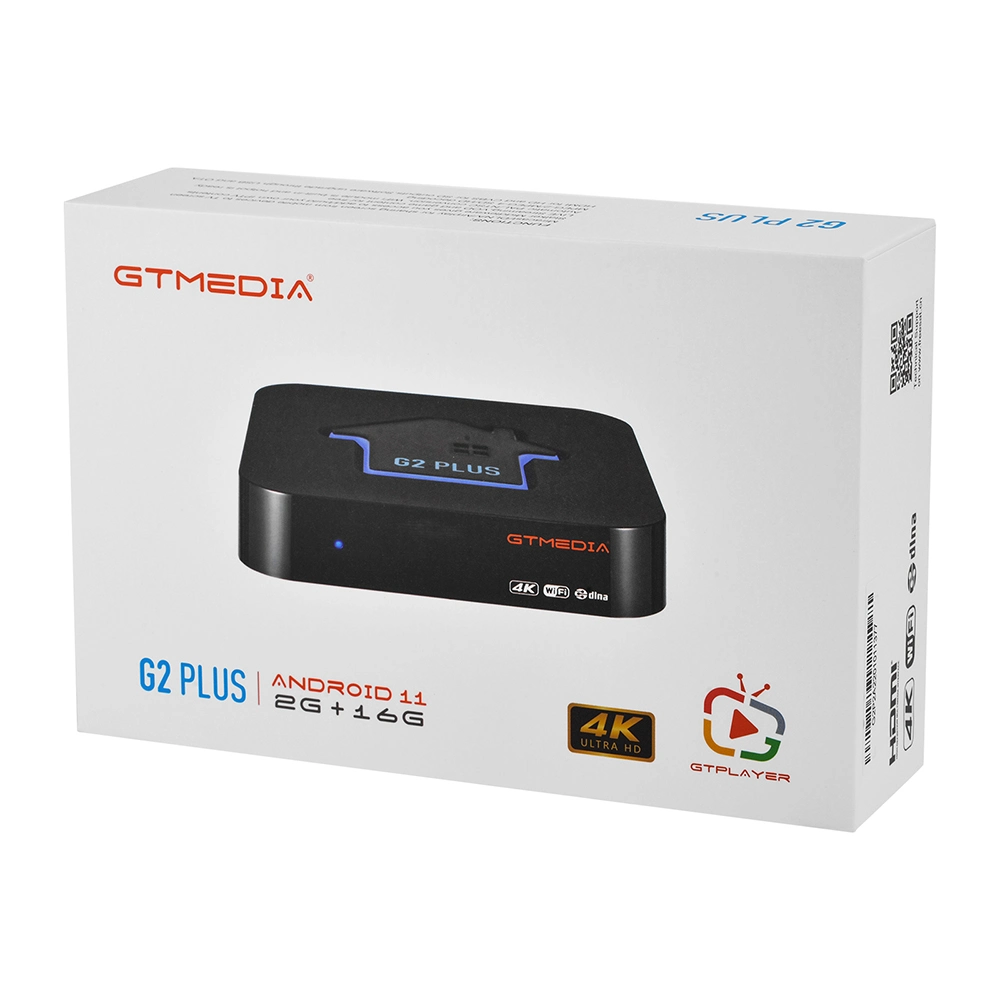 Gtmedia G2 Plus Android 11.0 TV Box Amlogic S905W2 2g16 g مدمج 2.4G WiFi 4K H. 265