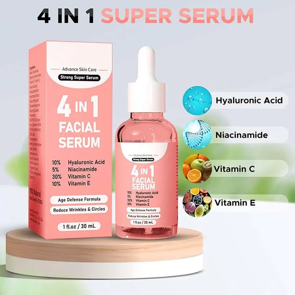 Soins visage de la vitamine C et E Hyaluronique rétinol sérum visage