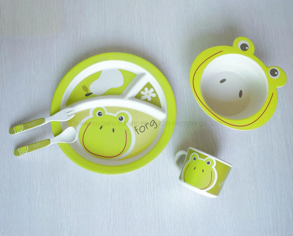 Tableware Children Bamboo Plate Set Plastic Tableware