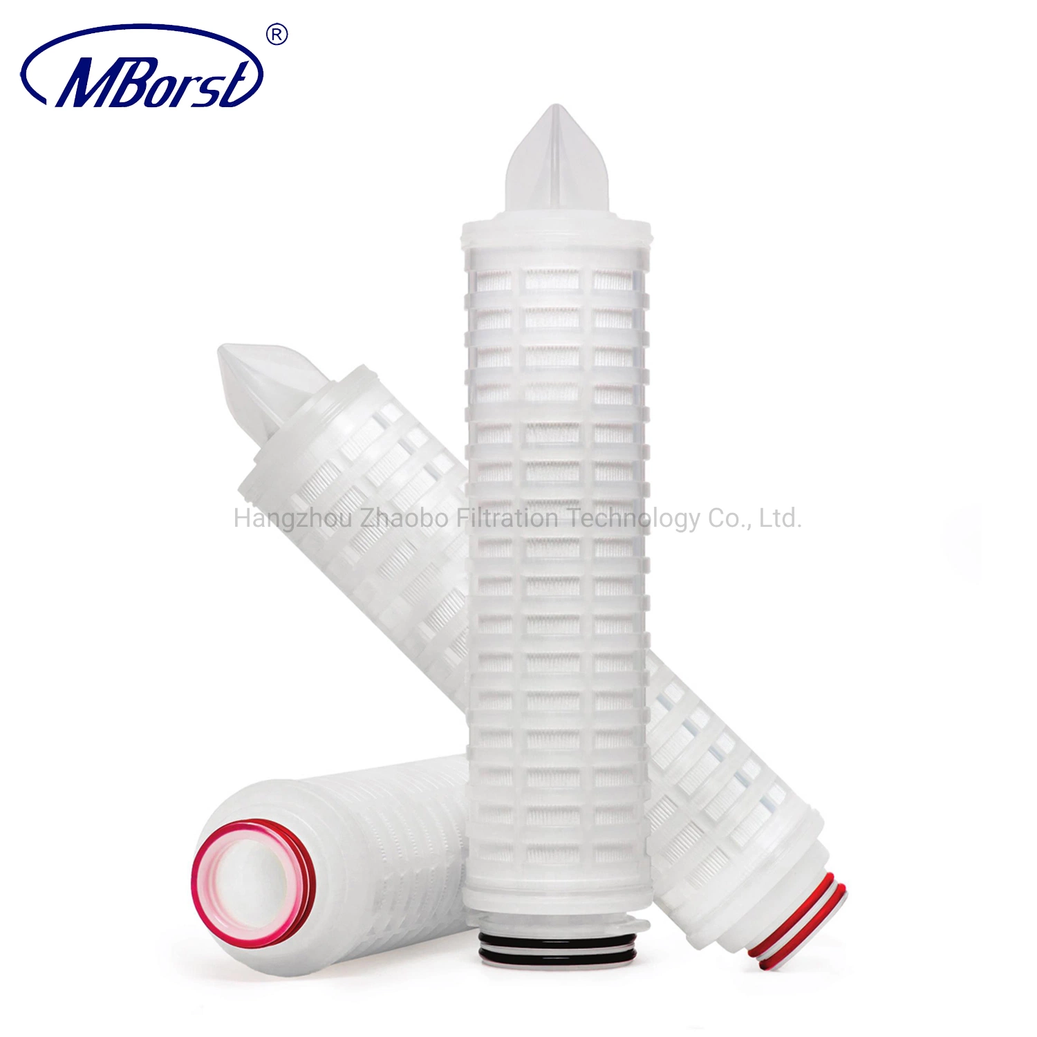 RoHS Approved Filter Cartridge Manufacturer Pleated N66 Filter Element for Mineral Water Liquor Filter Terminal Filtration of Dye Ink 10/20" 0.1/0.2 Micron