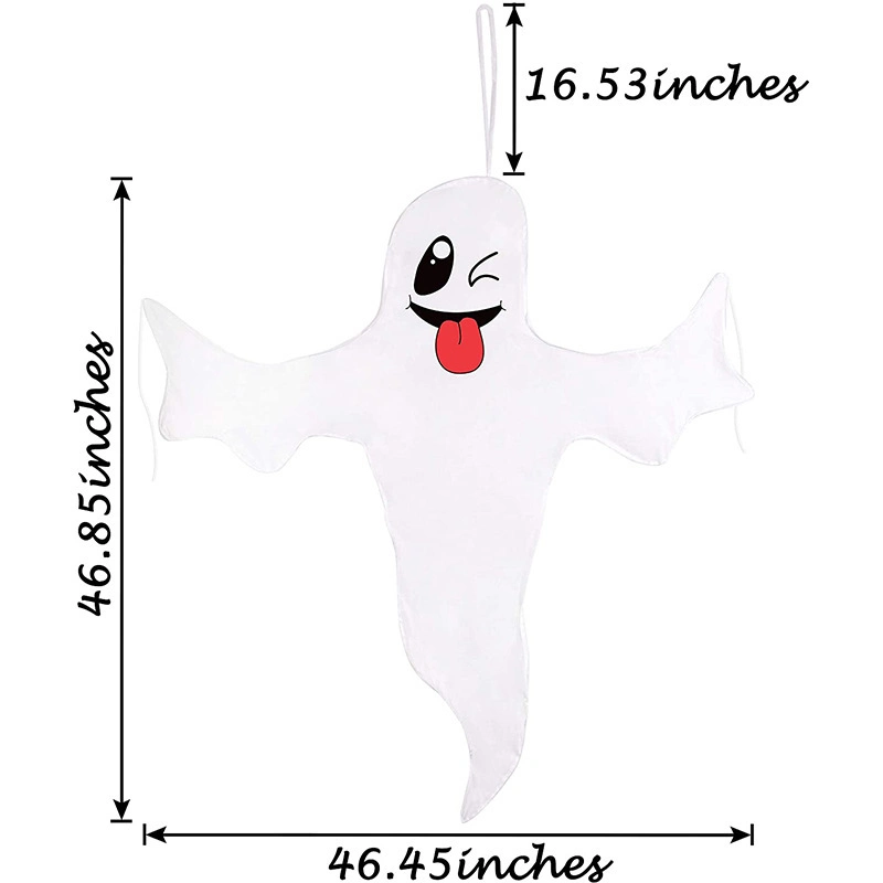 Halloween Decoration White Ghost Flag for Home Yard Outdoor Decor Party Supplies