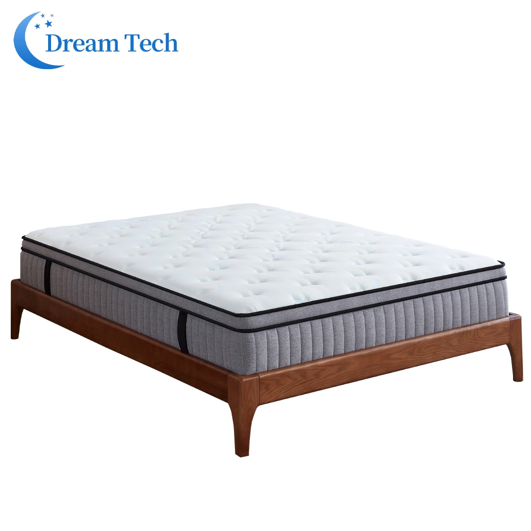 Family Bedroom Furniture Luxury Modern Queen King Size Bed Pocket Spring Mattress