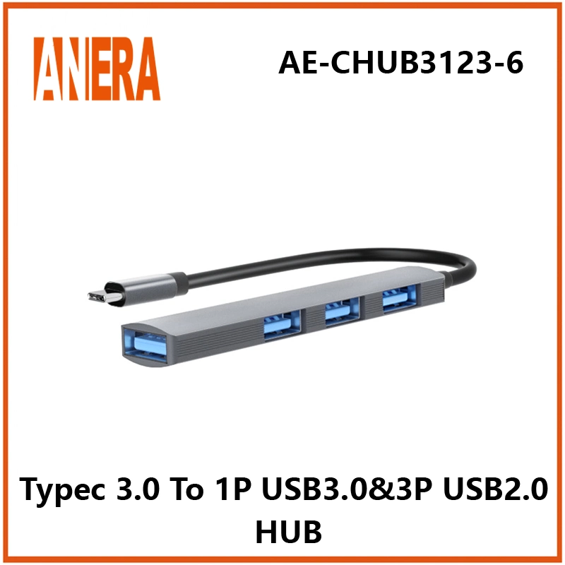 ANERA منفذ USB 3.0 إلى 4 منفذ من نوع Alloy عالي الجودة UB3.0 USB2.0 Hub UBc 4port Hub للكمبيوتر الدفتري MacBook PRO