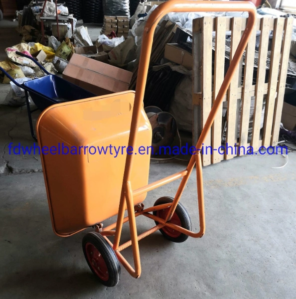 Heavy Duty Tipping Folding Wheelbarrow with Double Solid Rubber Wheel for Germany, Garden Cart