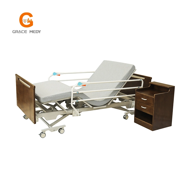 Hospital Equipments Foldable Electric Multi-Functional Nursing Care Bed for Home