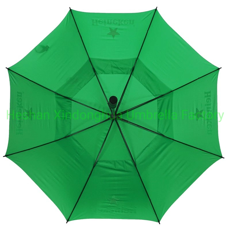 30 Inch Auto Open Double Canopies Vent Straight Golf Umbrella For Promotional Gift (GOL-0030FAD)