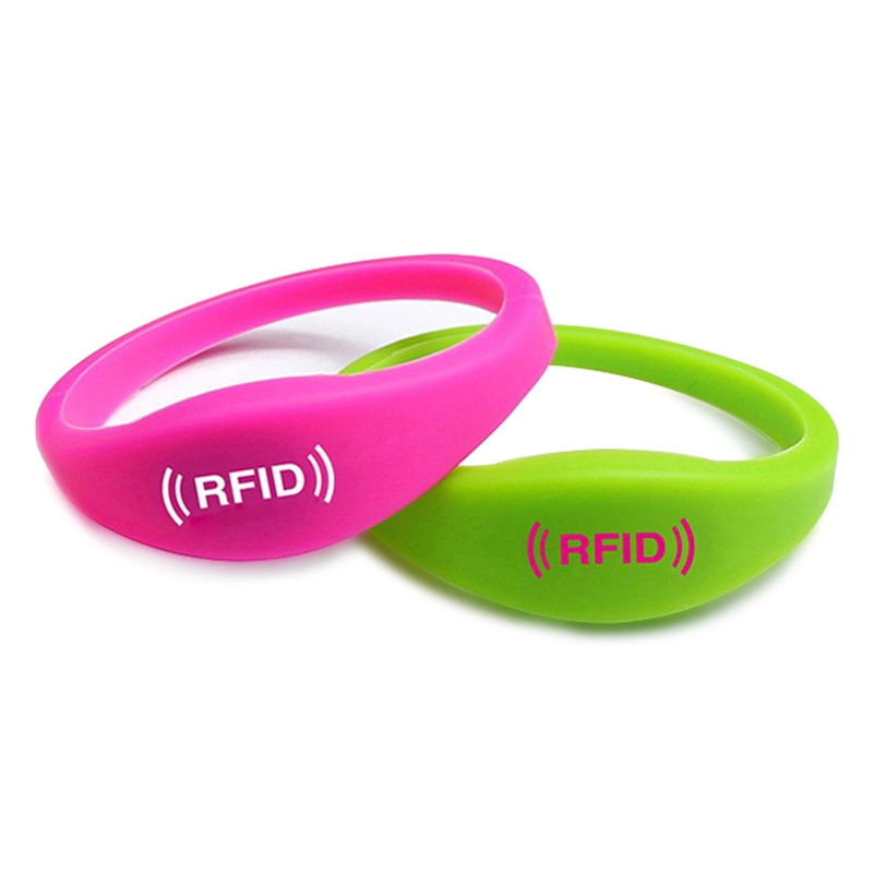 Pulseira de pulseira RFID em silicone com NFC ISO14443A de alta qualidade personalizada