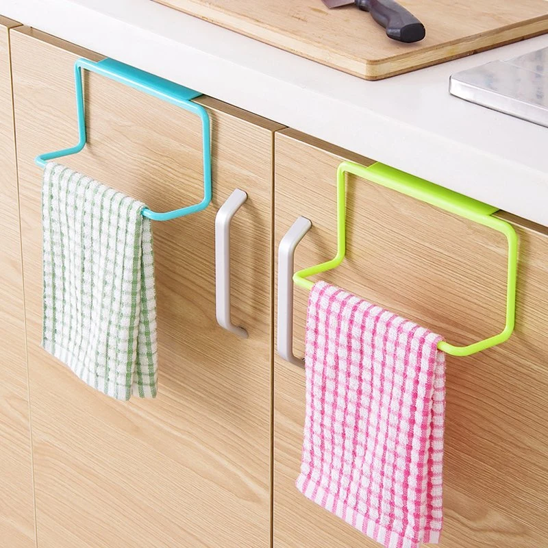 Kitchen Accessories Towel Rack Hanging Shelf Storage Organizer Rag Rack Bathroom Kitchen Cabinet Cupboard Holder