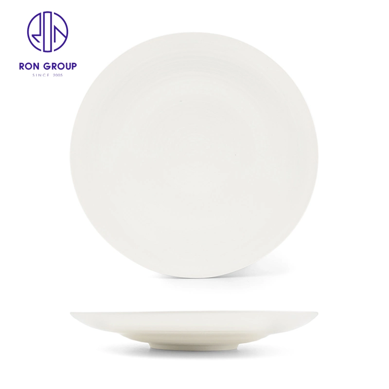 Wholesale/Suppliers Price High quality/High cost performance Hotel Restaurant Tableware Dinner Ceramic Matte Whitecalabash Shallow Plate