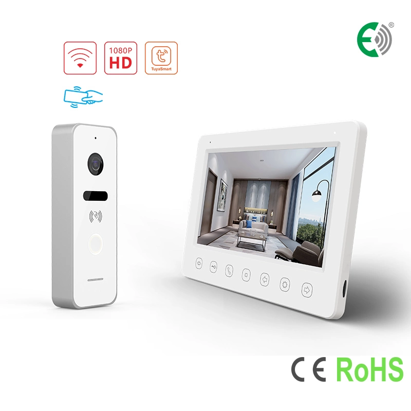 Home Security 7 Inch Smart Doorbell Unlock Villa Video Door Phone