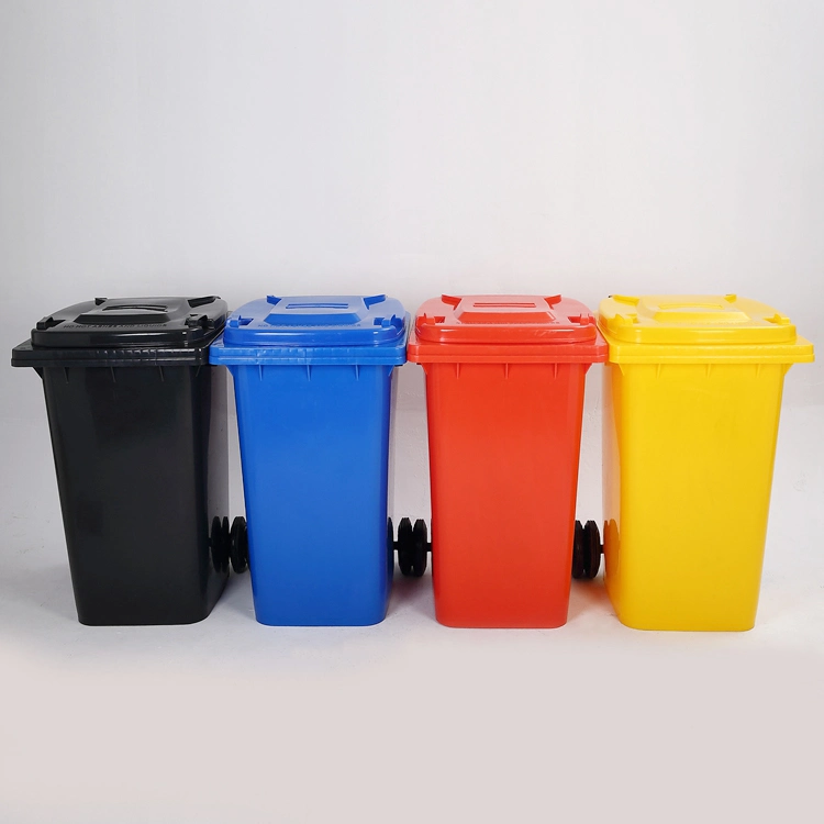 240L Dustbin Plastic Sale Price Garbage Containers Plastic Waste Bin with Wheels