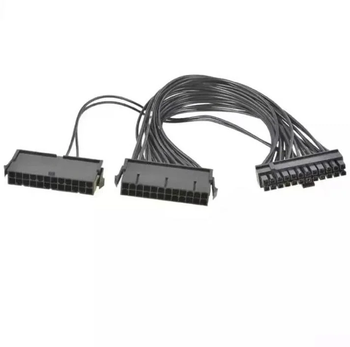 Fonte de alimentação ATX de 24 pinos PSU dupla fonte de alimentação de Mineração de extensão de cabo para computador do cabo adaptador para placa Riser Btc Miner 24 pinos 20+4pino