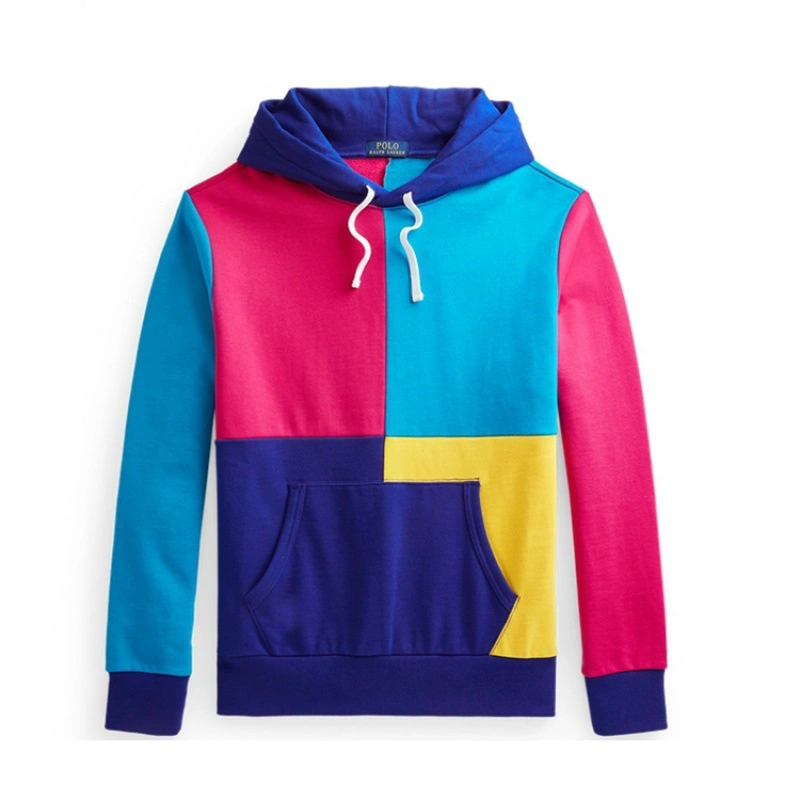 Pull à capuche en coton multicolore personnalisé avec logo personnalisé