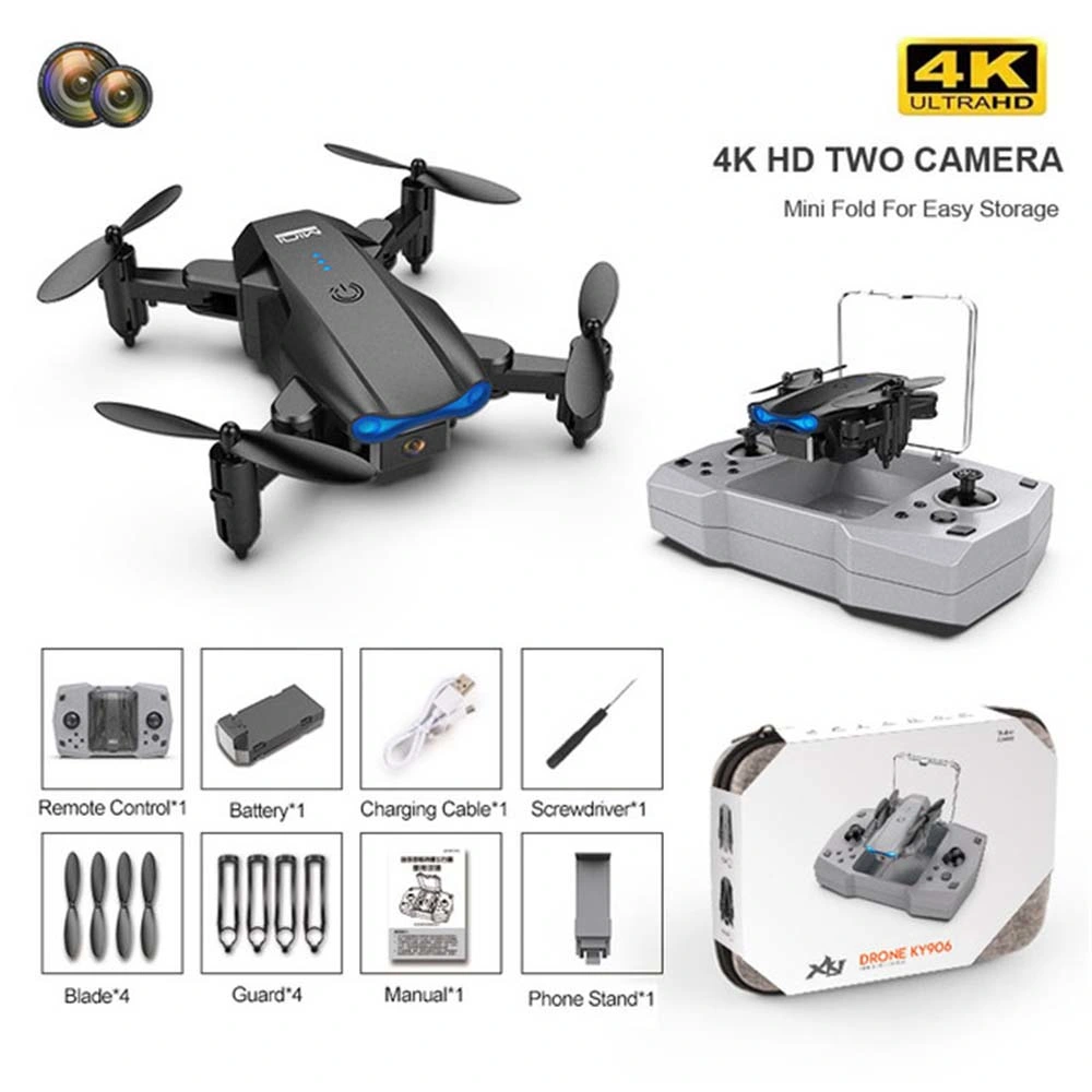 Ky906 Custom Logo Mini Drone with Camera 4K Foldable Quadcopter