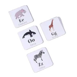 Novo Design Animais Animais Cartoon Alphabet Educação Coaster e Placemats Placemat de cortiça MDF