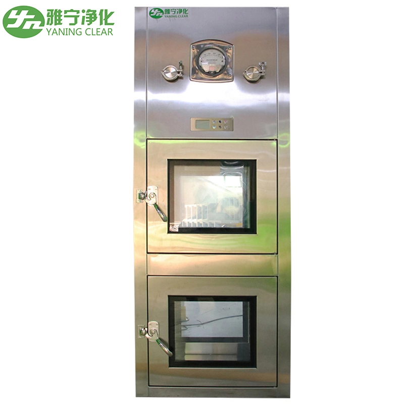 Yaning Clean Room Transfer Window Stainless Steel Double Layer Dynamic Pass Through Box for Lab