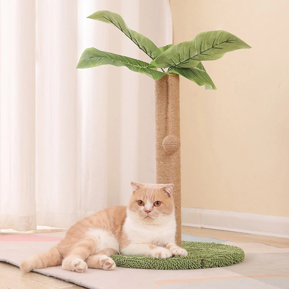 Scratching Post 33 Inch Tall for Indoor Cats with Sisal Rope