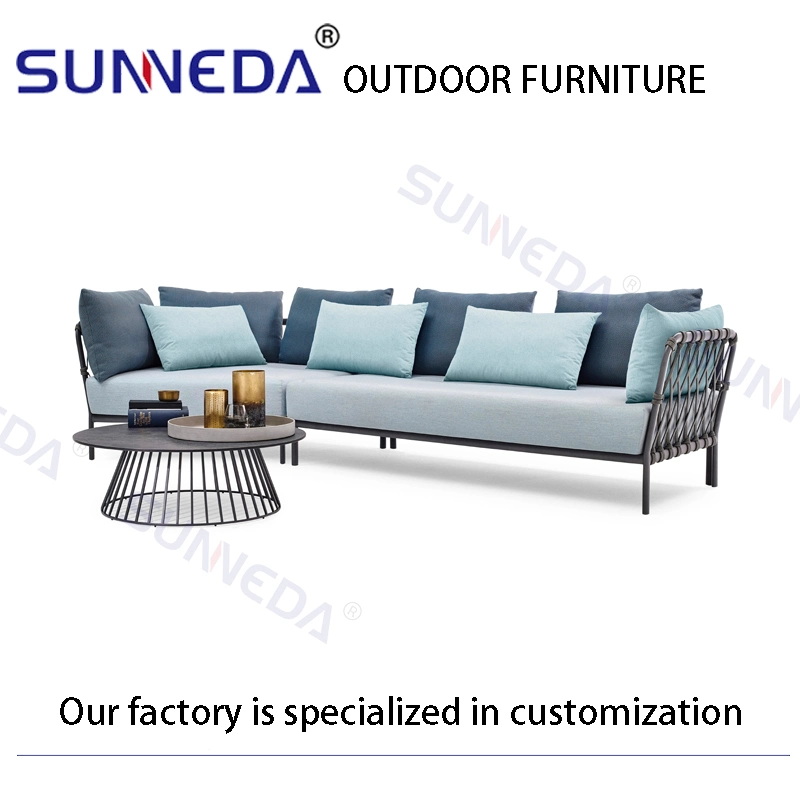 Leisure Hotel Patio Outdoor Aluminum Upholstery Sofa Furniture