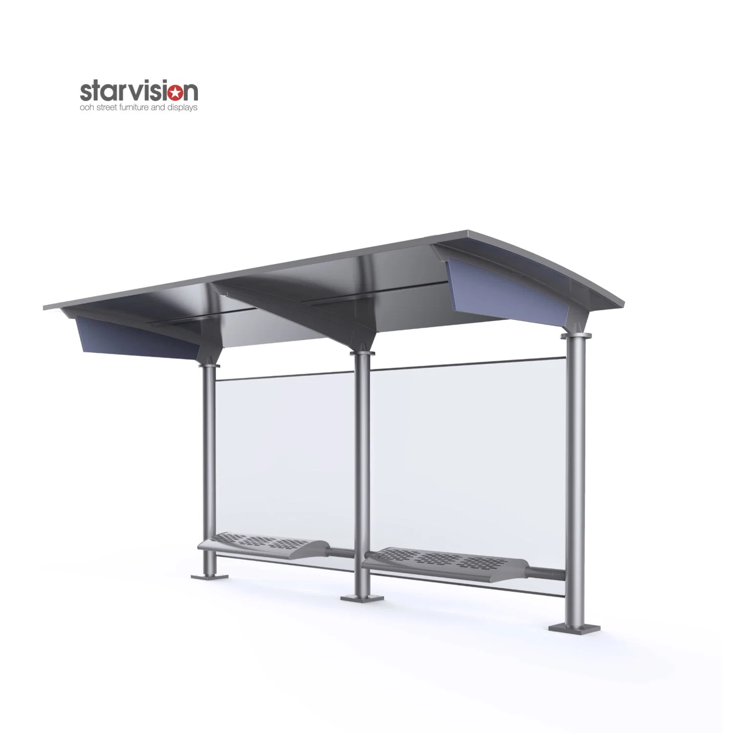 Ooh Furniture Simple Design Steel Custom Advertising Bus Stop