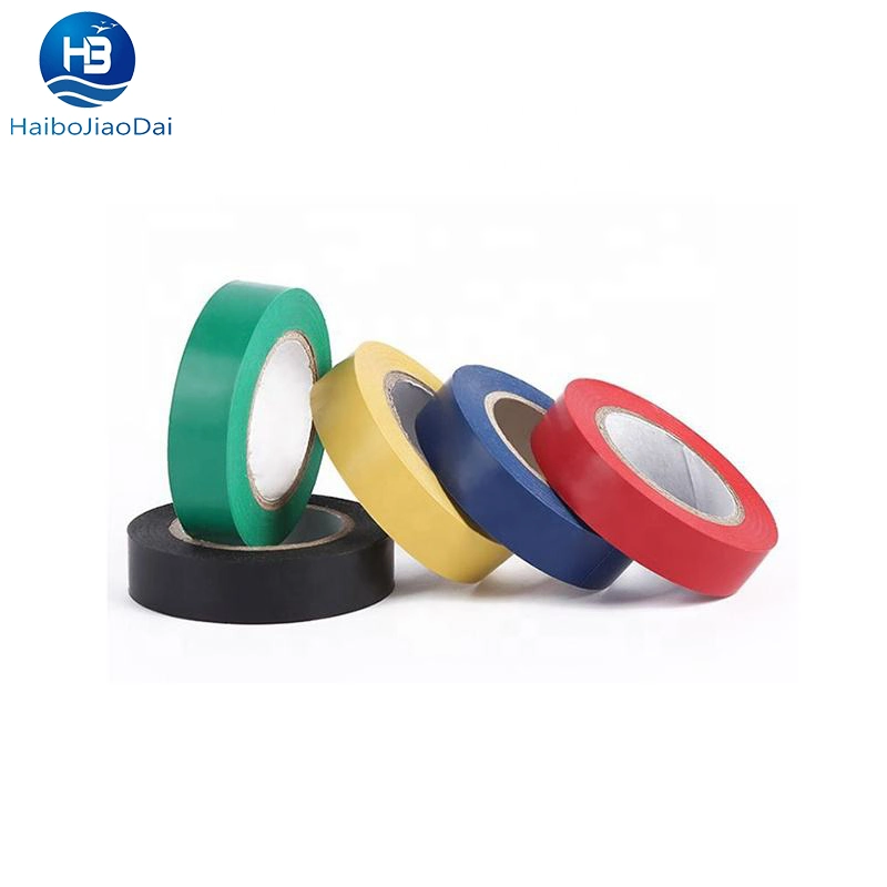 Haobo Adhesive Tape Manufacture Electrical Insulation PVC Tape Used for Wire Winding Banding Protection