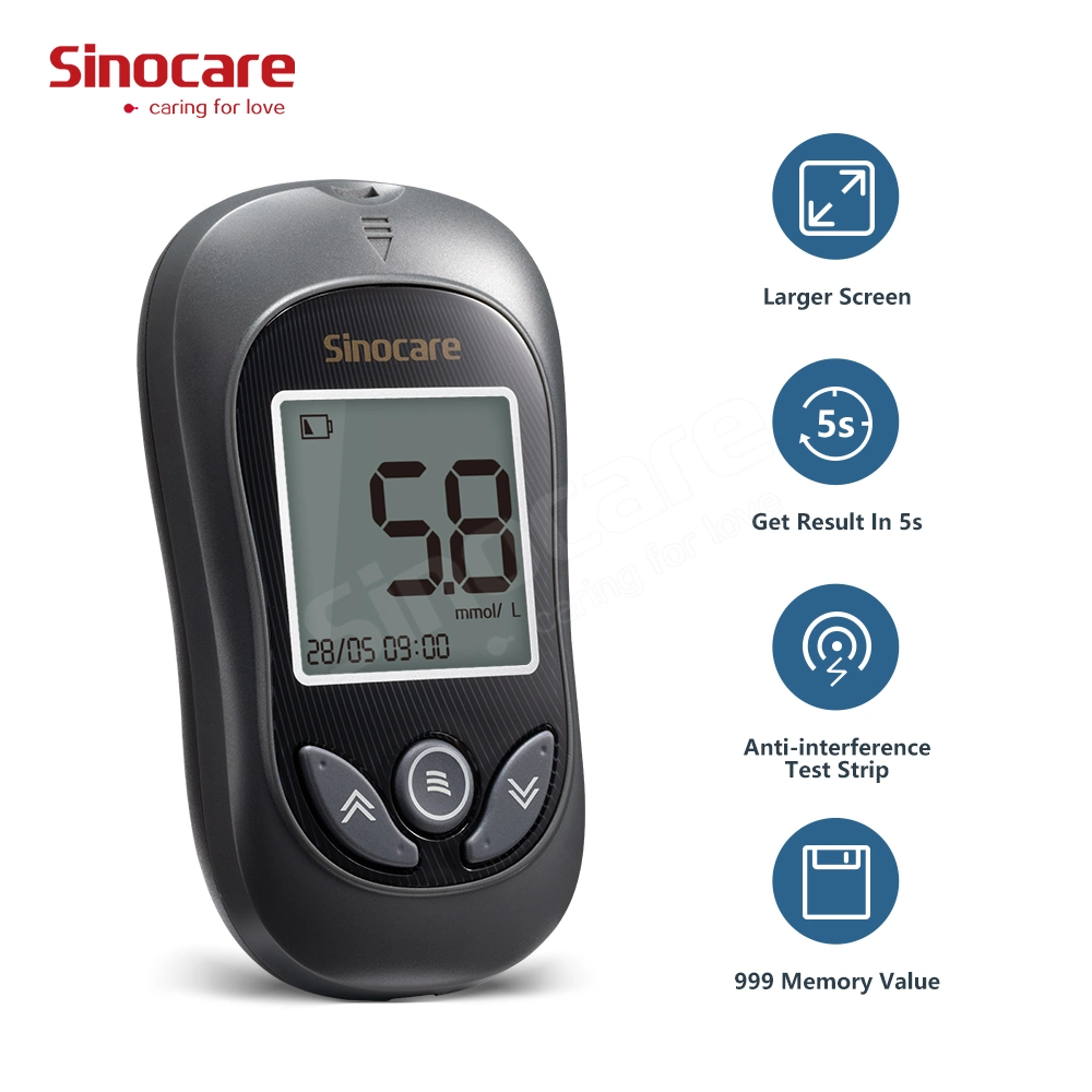 Sinocare Blutzuckermessgerät, Beste Qualität, Gold Aq Plus Glucometer Mit Teststreifen elektronisches digitales Blutzuckermessgerät