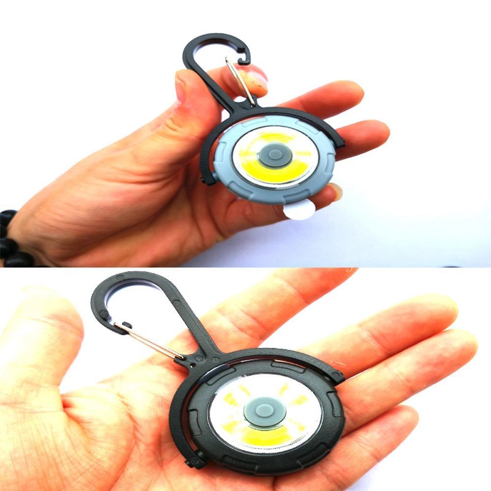 Mini Flashlight Keychain Light 4 Modes Rotatable COB Torch for Emergency Situations