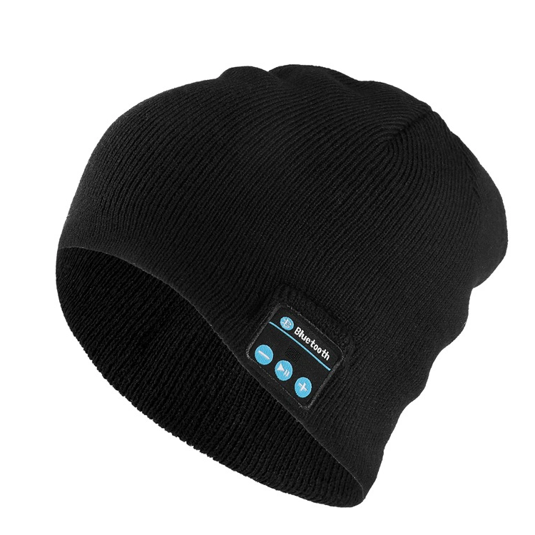 Tejido personalizado Bluetooth Hat Logotipo bordado invierno Beanie Hat