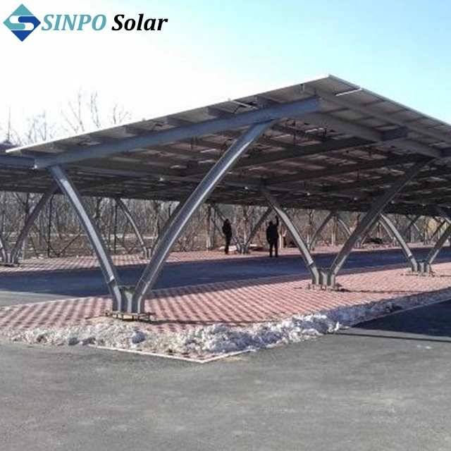 PV Custom Made Car Parking Structure Popular baratos carports residencial Sistema de montagem Solar Carport