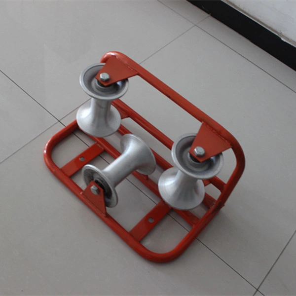 Telecom Electrical Cable Laying Pulling Manhole Corner Guide Steel Cable Roller