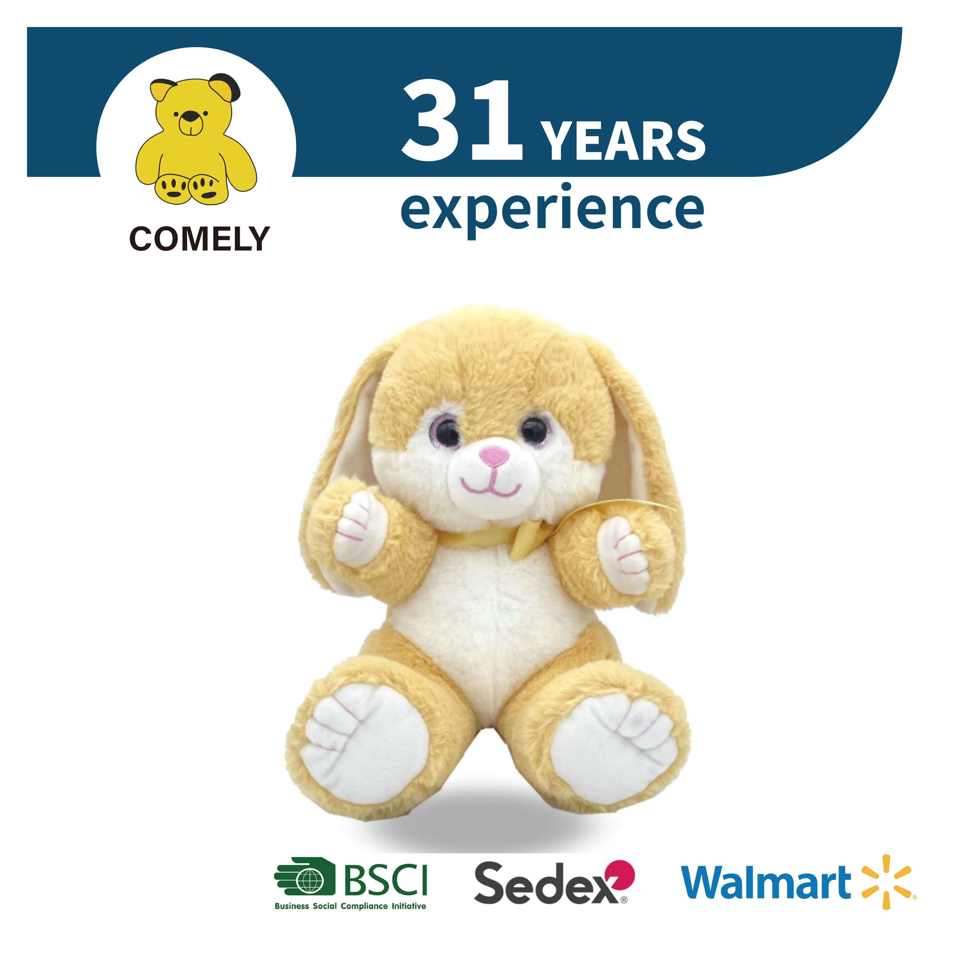 Benutzerdefinierte Ostern flauschig Plüsch Bunny Stofftier mit Kristall Lila Große Augen Werbegeschenk für Kinder Kinder Spielzeug Maskottchen BSCI BSCI Sedex ISO9001