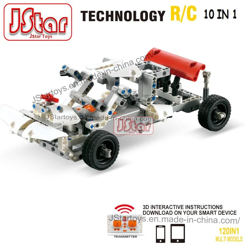 Jstar Technology RC 10in1 Assembly 224PCS Building Blocks Stem Technic DIY Bricks Blocks Sets for Kids Learning Engineering Construction Toys Blocks Sets