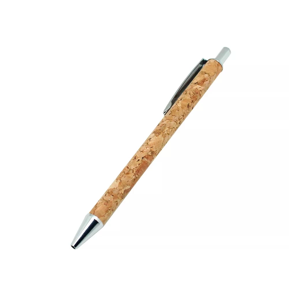 Cork Pen pour les étudiants de bureau d'affaires et d'école, Eco Pen, nature Wood Stylo à bille, stylos à bille en bois, stylo à bille à logo personnalisé, stylo cadeau, balle promotionnelle Stylo