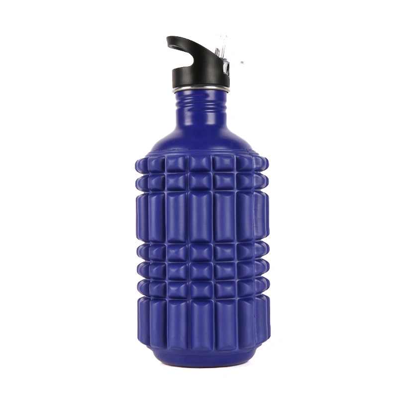 Umweltfreundliche Edelstahl Foam Roller Sport Flasche Heißwasserflasche Faltbare Silikon Bo