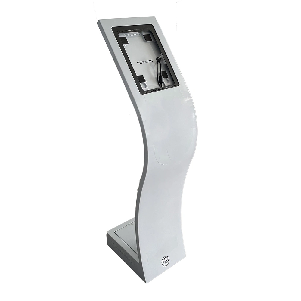 Custom Sheet Metal Fabrication Box Case Touch Screen Freestanding Kiosk Floor Stand Locking Tablet Display Stand