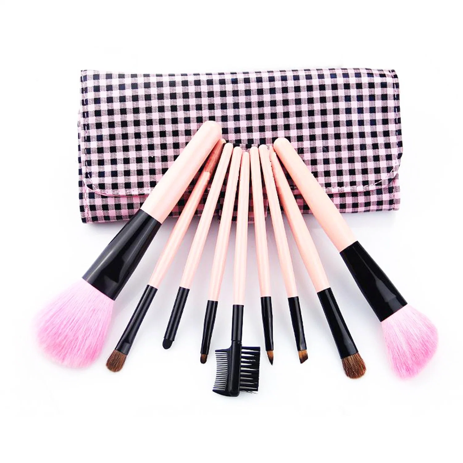 9PCS PRO Foundation Blending Brush Blush Kabuki Makeup Tool Set Kit Cosmetics Brush