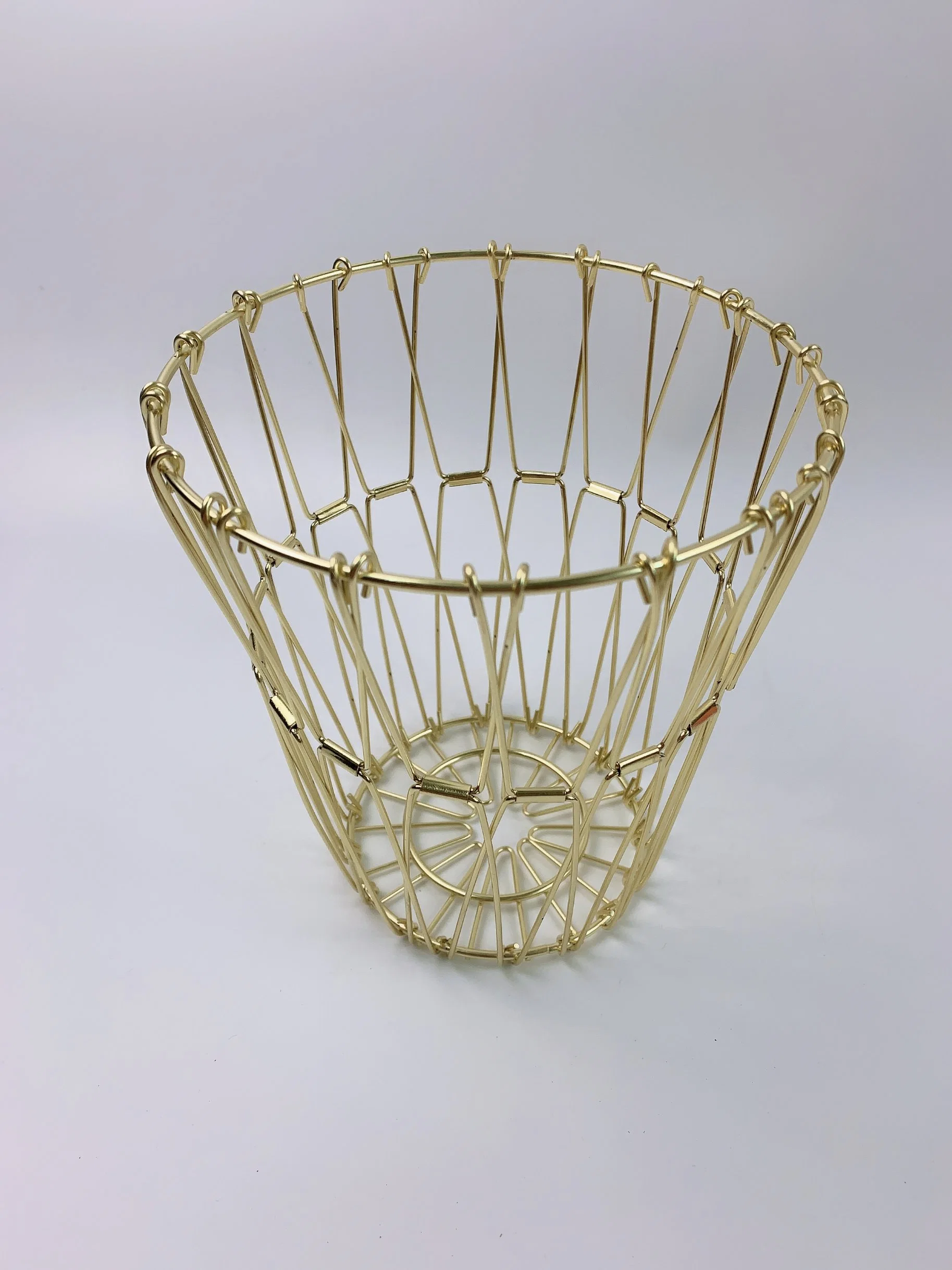 Gold Flexible Fruit Basket Home Kitchenware Storage Box Food Bread Holder