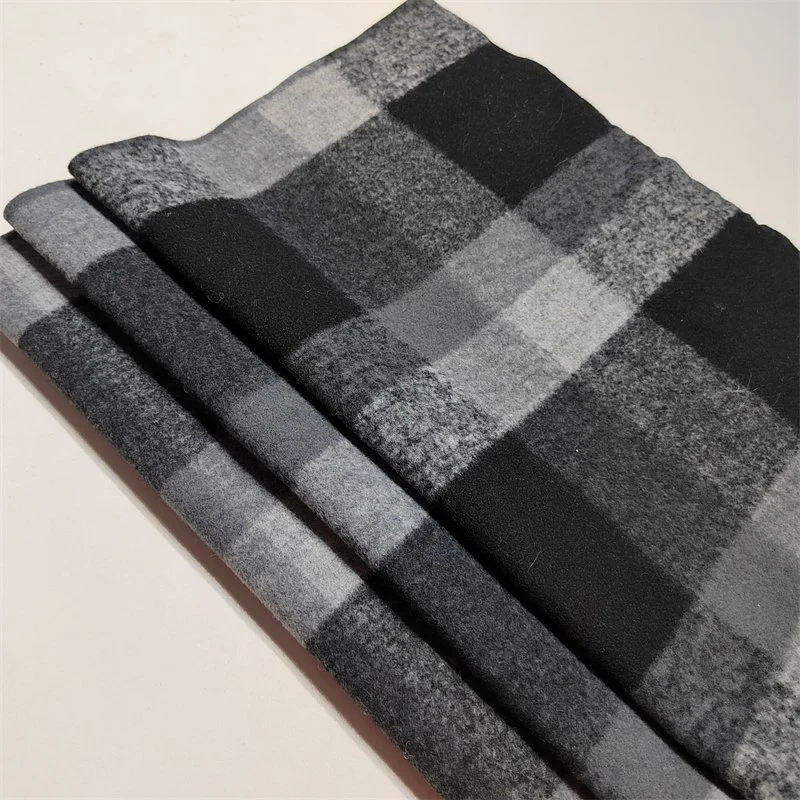 Plaid Check 100% Polyester Wool Suit Fashion Jacquard Clothing Fabric