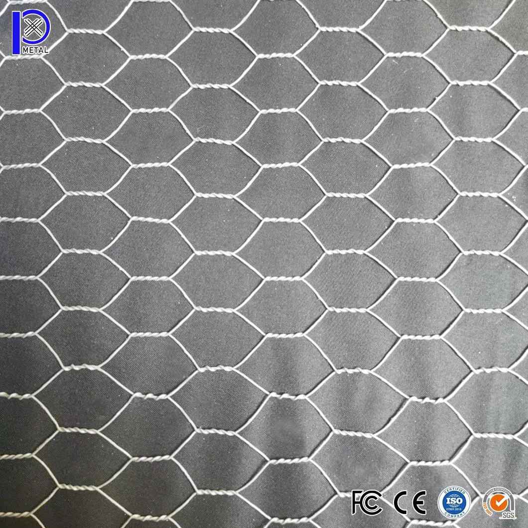 China Pengxian Vinyl Chicken Wire Hersteller 1 - 1/2 Zoll Drahtgeflecht Verzinktes Netz hexagonales Drahtgeflecht für Netz Stützwand Gabion